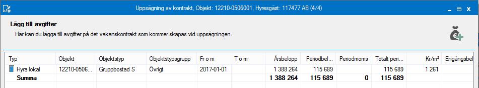 Om det ska finnas några nya avgifter kan du lägga till