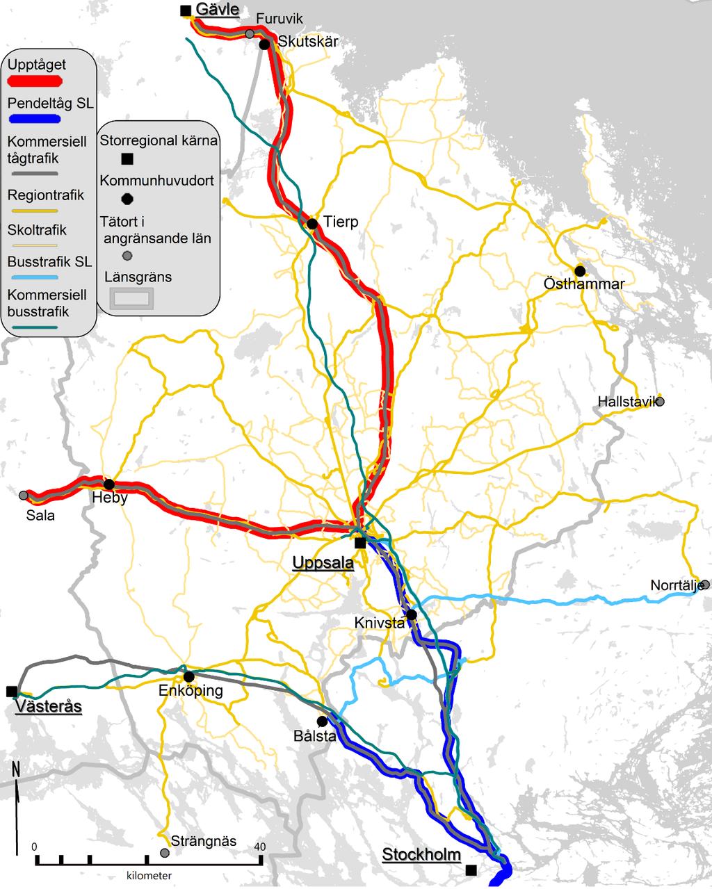 Figur 18 All regional kollektivtrafik som Landstinget i