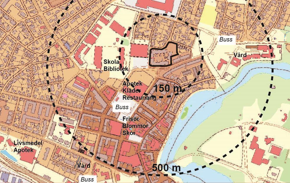 3(5) m.m. Flyttkedjor startar där enfamiljshus frigörs då nya och tillgängliga (hiss) lägenheter är klara. Föreslaget nytt flerbostadshus får en bruttoarea om cirka 2 700 m2 (inkl källargarage).