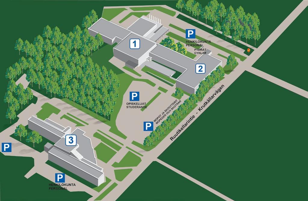 Hansa-kampus Ruutikellarintie 2-4 1 2 3 Företagsekonomi och kommunikation IT och
