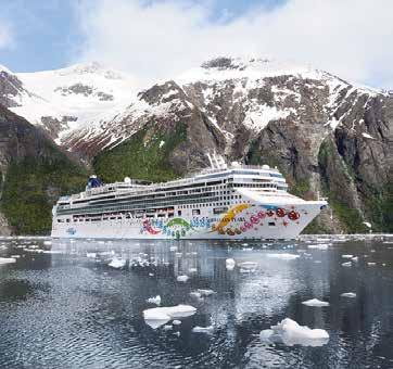 njut av utsikten från översta däck när vi kryssar förbi mäktiga Hubbard Glacier, bada bubbelpool, gå på vinprovning eller varför inte koppla av i den moderna spaavdelningen Idag lägger