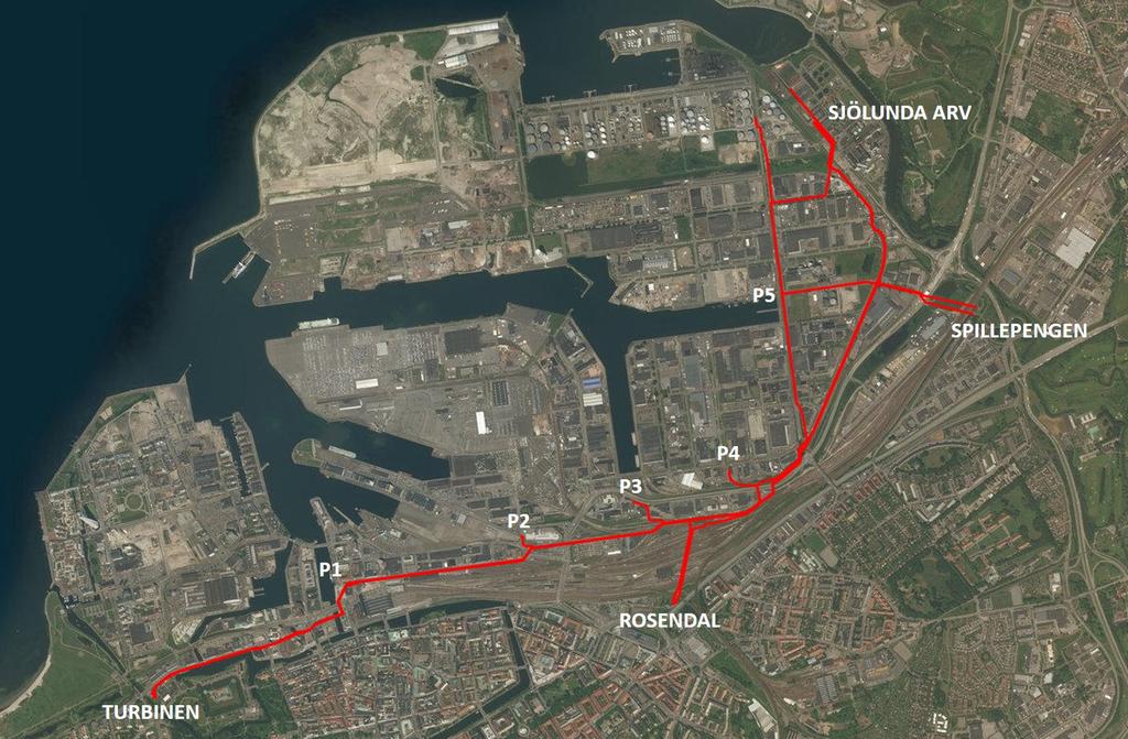 Framtida transport av avloppsvatten från Malmö till Sjölunda avloppsreningsverk 13 utbyggnaden skedde under 1950- och 60-talet för att koppla ihop pumpstationerna med Sjölunda avloppsreningsverk som
