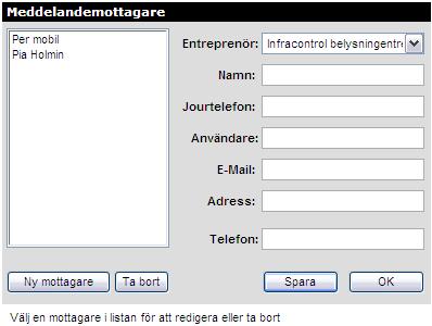 felanmälan Lägga till eller ta bort egna texter för åtgärdsrapportering OBS! Vilka funktioner man har tillgång till styrs via inloggningen. 3.