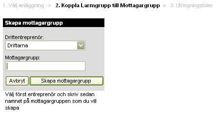 Klicka på Mottagargrupper för att skapa en ny grupp eller för att lägga till personer i en befintlig grupp.