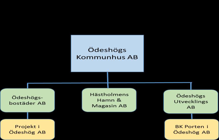 ÖDESHÖGS KOMMUN 2016-06-09 Sida 22(37) Vad gäller den politiska styrningen är den tänkt att den skall ske från moderbolaget Ödeshögs Kommunhus AB.