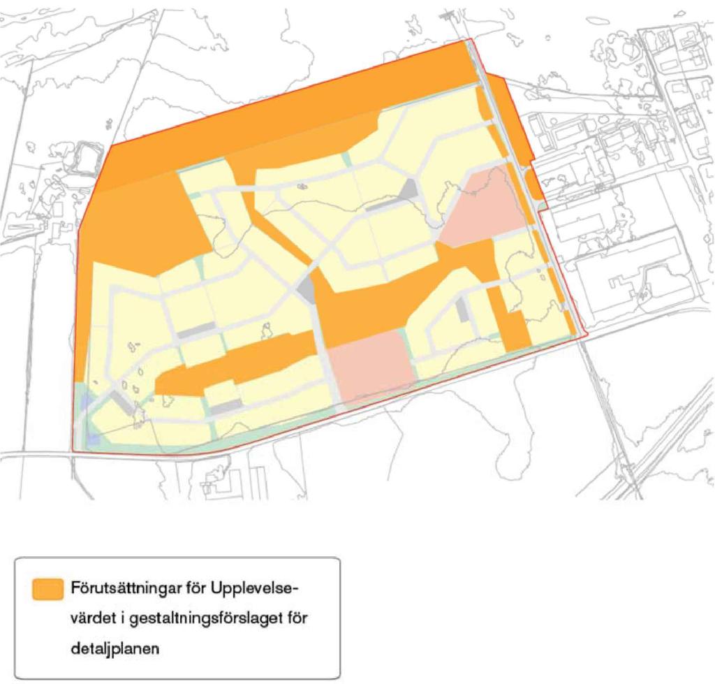 Rekreation I och med en exploatering av planområdet kommer upplevelsevärden på platsen att påverkas. Den mark som planläggs som natur, park och torg kommer kunna bidra med nya rekreativa värden.