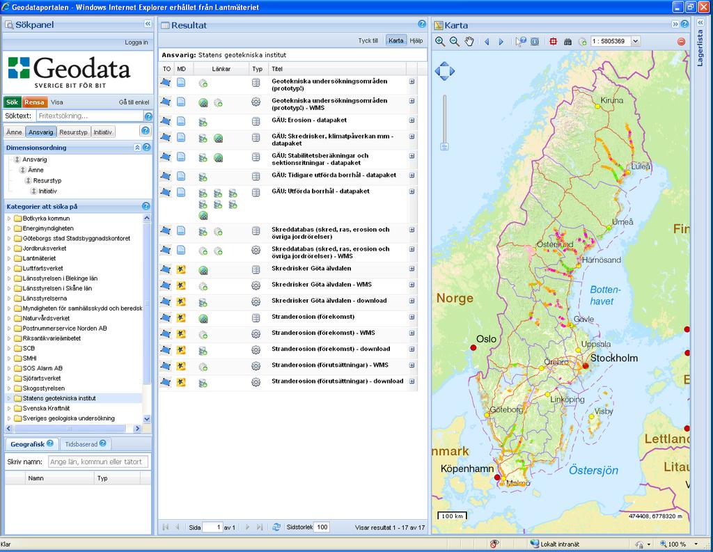 Geodataportalen en ingång