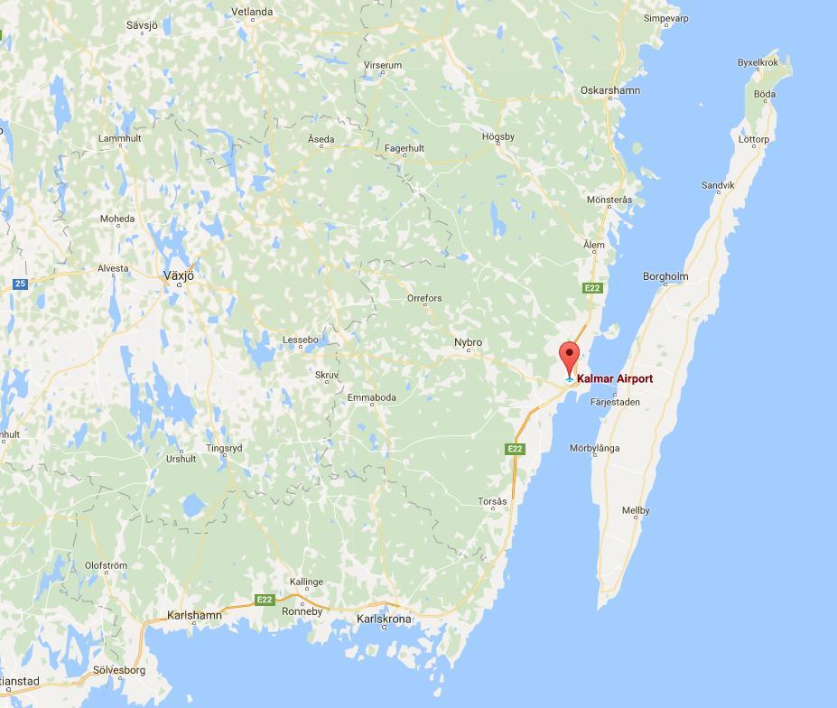 Kalmar Öland Airport (4) Kalmar Öland Airport är belägen i Kalmar län i Sverige.