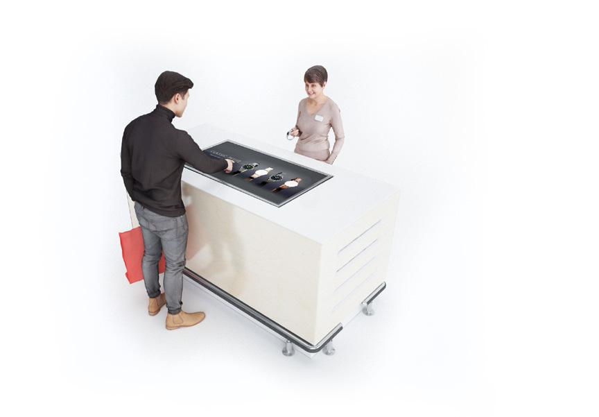 Systemet är under utveckling och en första version av systemet visades på EuroShop i mars 2017.