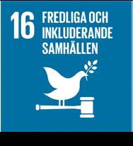 GLOBALA MÅLEN: AFFÄRSETIK Fokusområde Affärsetik bidrar främst till Mål 16 som hanterar fredliga och inkluderande samhällen där arbetet med antikorruption hör hemma.