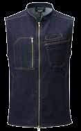 MATERIAL: 86/12/2% bomull/polyester/elastan FÄRG: 545/denimblå STORLEK: 2XS-3XL VIKT: 370 gr/m² ART.NR: 126459 Nyhet! GABY VÄST UNISEX Rak modell. V-ringning. Tryckknappar i framkant.