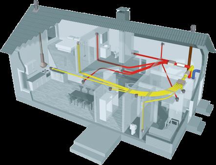 Tack vare koldioxid- och fuktgivarna ändras ventilationens effektivitet automatiskt efter behov. Då kan man inte glömma ventilationen på för hög hastighet för alltför lång tid, t.ex.