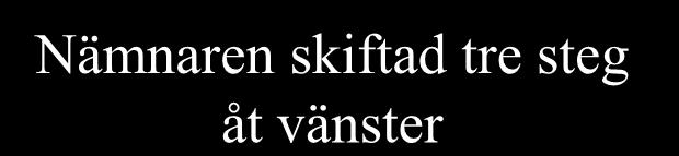 Division Division är i allmänhet långsam men är relativt sällsynt Täljare Rest 0001001 1001010