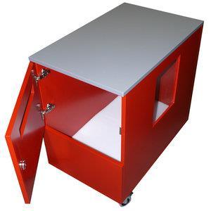 Window återlämningsvagn Målad MDF/laminerad spånskiva 500 800 800 690230 6 085 Fristående låsbart fack för återlämning av böcker med dubbla inkast på sidorna.
