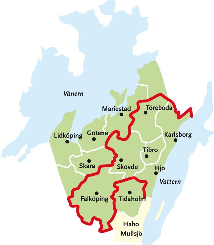 Organisation och politik Kommunalförbundet Avfallshantering Östra Skaraborg (AÖS) bildades år 2000 och består av sex medlemskommuner Falköping, Hjo, Karlsborg, Skövde, Tibro och Töreboda.