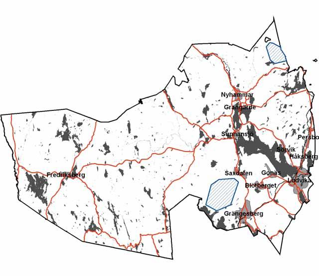 2 Planområdets förutsättningar 2.1 Allmänt Planområdet är beläget i ett bergsområde norr om Laxsjön, söder om Gyllbergen.