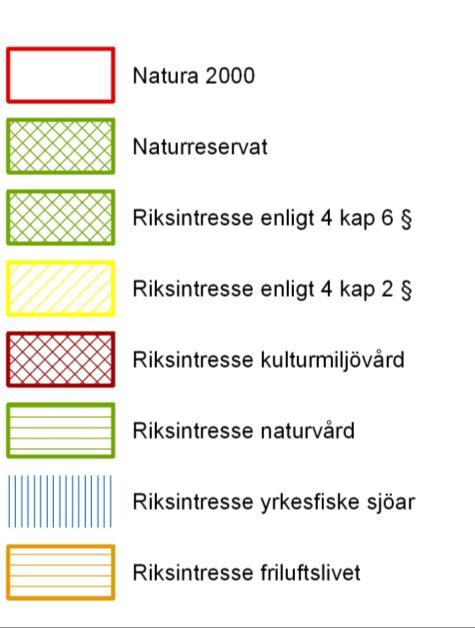 Områden olämpliga för vindkraftsparker Olämpliga områden innebär områden där det inte är lämpligt att placera vindkraft. Nedan redovisas särskilda områden.