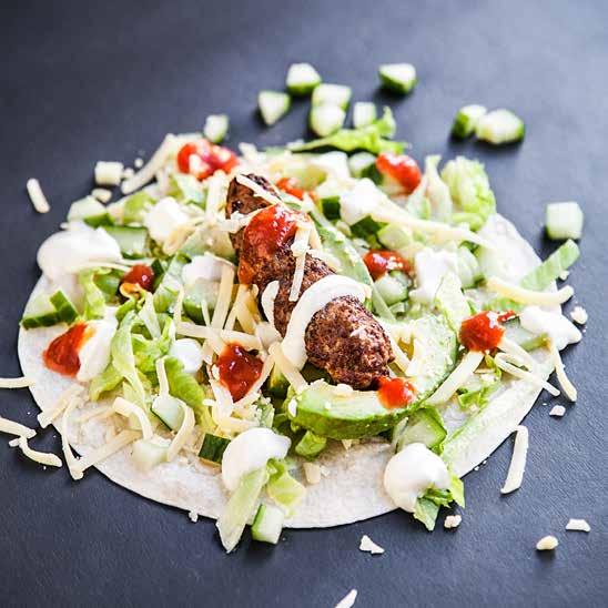 Kommande meny vecka 20 Recept 1: Texmexjärpar i wrap med