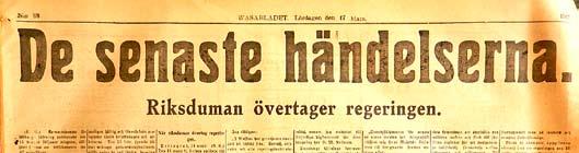 Wikimedia Commons Malax hade vid nyåret 1917 en folkmängd på 5 109 personer, och i redovisningen över föregående år ingick också uppgiften att den äldste avlidne varit en 90-årig man.