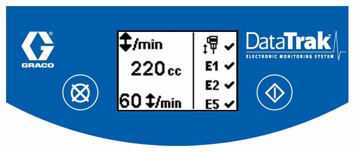 [Imperial], oz/min [US], oz/min [Imperial], l/min och ml/min) W Lysdiod (tänd indikerar fel) X Diagnostikreferenskort (se TLE 3, sidan 22) Y Display PF Luftnings/renspolningsknapp (aktiverar