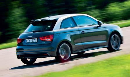 Utsmyckad. A1 mår inte dåligt av lite extrautrustning, som 18-tumsfälgar (29 800 kr) och aerodynamikpaket (19 500 kr).