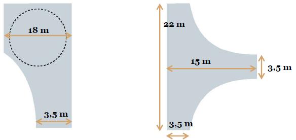 a. b. Bilden nedan visar mått för hämtningsväg för renhållningsfordon. 3.6.