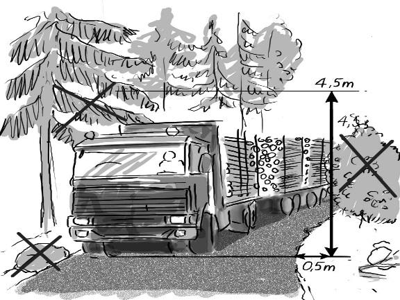 Bilaga 1 Transporto rsutbildning Sja lvstudiematerial KAPITEL 1 SKOGSBILVÄGAR OCH FORDON Nyckelbegrepp: Skogsbilvägar, Vägklasser, Krönt vägval, Virkesavlägg, Dagens fordonstyper, Framtidens fordon