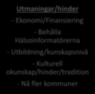 Ekonomi/Finansiering - Behålla Hälsoinformatörerna -