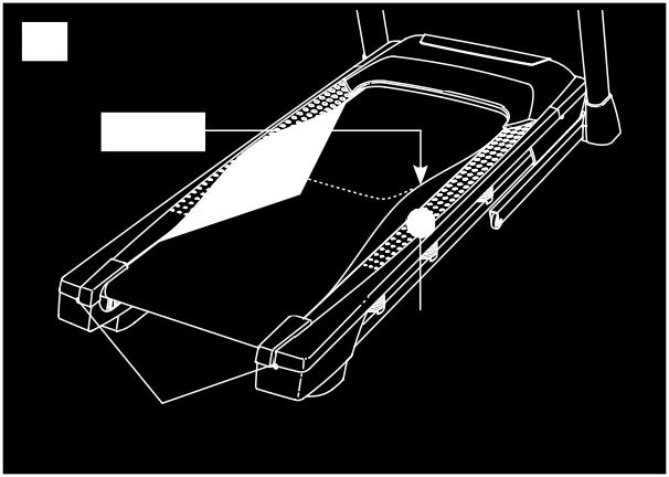 Tryck sedan på STOP och sedan på INCLINE (+) eller (-). Löpbandet höjs automatiskt till den högsta stigningsnivån innan det sänks till den lägsta nivån. Detta kalibrerar om stigningssystemet.