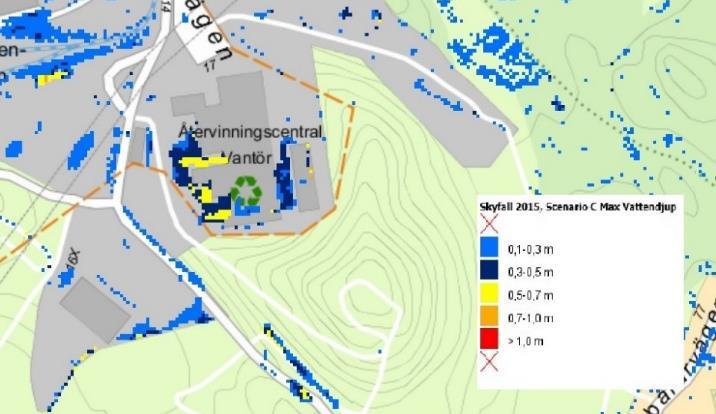 Sida 18 (51) Ledningar Inom planområdet finns ledningar både i luften och i marken. Svenska kraftnät har två luftburna ledningar och Ellevio har en. Dessa ansluter till Ellevios ställverk.