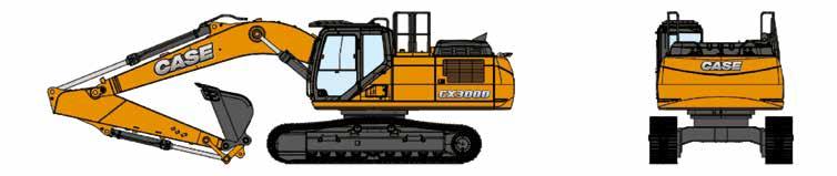 14 CX D-SERIEN CX300D MOTOR Modell ISUZU AQ-6HK1X Typ Vattenkyld, 4-takts diesel, 6 cylindrar i rad, högtrycks-common rail-system (elektrisk styrning), turbokompressor med luftkyld laddluftkylare,