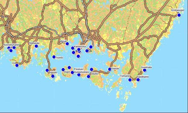 Bild 7: Översiktskarta hamnområden 6.8 Förmåga Räddningstjänsten avser att skaffa Räddningstjänsten har identifierat ett antal områden där förmågan kan utvecklas.