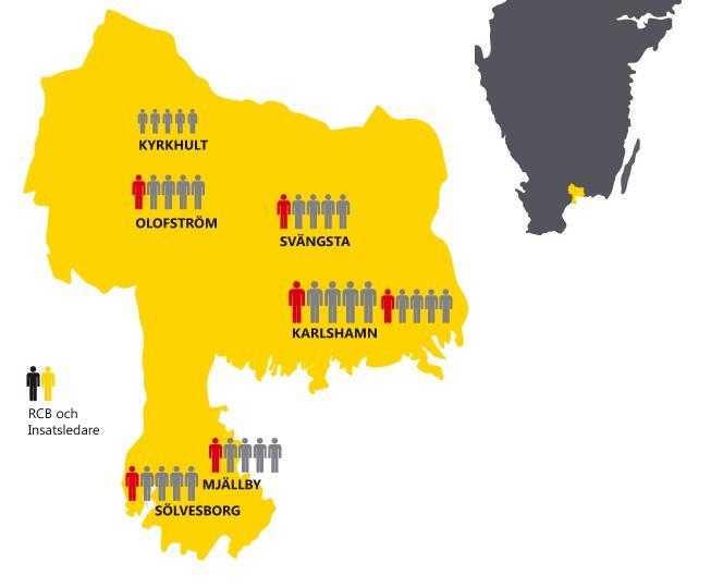 Räddningstjänsten Västra Blekinges handlingsprogram Bild 5: Räddningstjänstens operativa organisation.