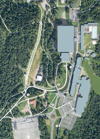 28 TRAFIKUTREDNING, DETALJPLAN BILLINGEHUS 1 OCH BILLINGEHUS 2, SKÖVDE KOMMUN För att på ett trafiksäkersätt knyta ihop parkeringen vid Hagenstugan med hotellet bör det anläggas en gångpassage