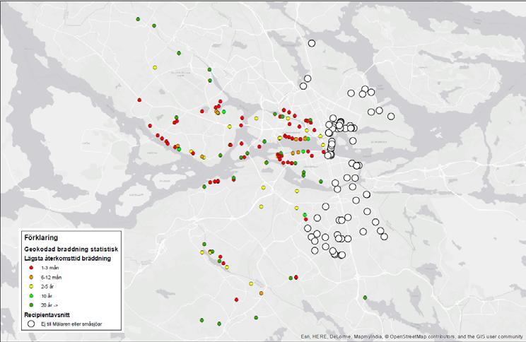 56 Bräddade Volymer 2015 Recipient Summering m 3 Huvudområde 01 Lövstafjärden - 02 Karlshäll 1 100 03 Nockebysund 13 000 04 Fittjaviken/Vårbyfjärden - 07 Klubbenområdet 340 000 08 Ulvsundasjön* 9 300