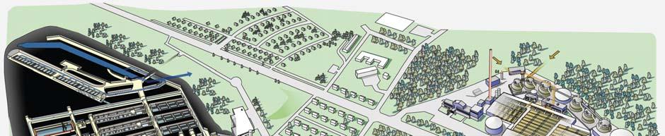 50 Bromma reningsverk Nockebyanläggningen Åkeshovsanläggningen Sandfilter Luftningsbassänger Utloppsledning