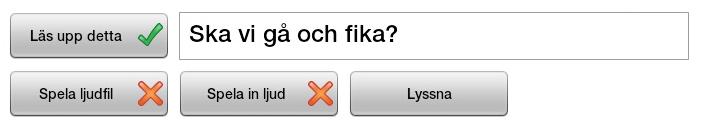 Annan text I det här fältet kan du ersätta texten under symbolen/bilden med annan text än den som du skrev för att söka efter symbolen. Tryck på knappen Annan text för att bekräfta ditt val.