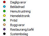 tätorten Resterande delar av kommunen Dagligvaror Coop Ica Supermarket Din Ost Fröken Frö Habo bil&motor Apoteket Brandstorps Allköp Ljunga Motell Bosses bil Klerebo Solrosen Engdahls tobak