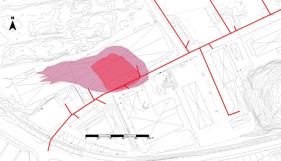 5.3.6 Dag- och spillvatten Prov på sediment i hamnbassängen visar inte på några halter av TCE över rapporteringsgränsen, dag- och spillvatten inom planområdet visar inte på halter över