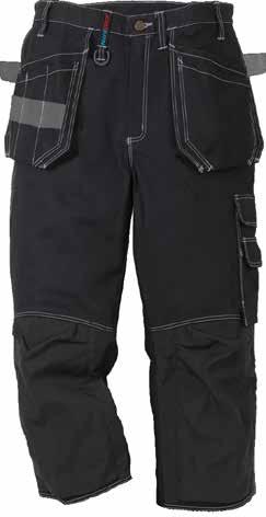 NW 2400 HantverksBYXA y Hantverksbyxa i 375 gram 100% bomull y Två löst hängande CORDURA -förstärkta spikfickor y Benficka med bälg y Mobilficka y Tumstocksficka med bälg, dubbel knivhållare y