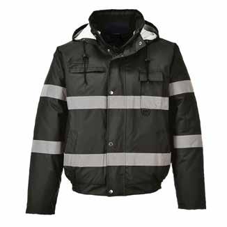 y Vinterjacka dubbelfodrad med pilé/fleece i kroppen och qulitfodrade ärmar y Två bröstfickor och två framfickor med dragkedja y Två innerfickor en med mobilficka y