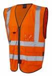100% polyester Färg: Gul, Orange Certifiering: Godkänd enligt EN 20471 Klass 2 NW 4925 varselväst