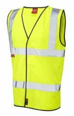 Varselväst skyddsklass 3 y Väst med halvlånga ärmar y Reflexband y Längd: 77-82 cm Storlek: Gul: