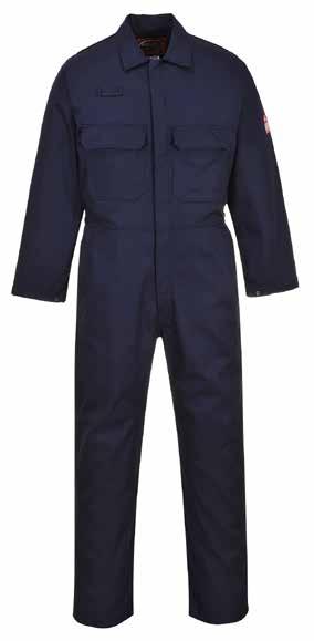 PW BIZ1 flamskyddsoverall y Generös passform y Tumstocksficka y Dold mobilficka Storlek: Svart Regular: XS - 4XL Svart Lång: M - 3XL Marin Regual: XS