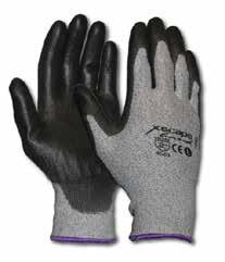 Silikonfri Certifiering: EN 420, EN 388 Klass 2 ON 56-425 maxiflex dry y Slitstark halv doppad fint stickad handske i töjbart nylon med nitril i handflatan och fingertopparna.