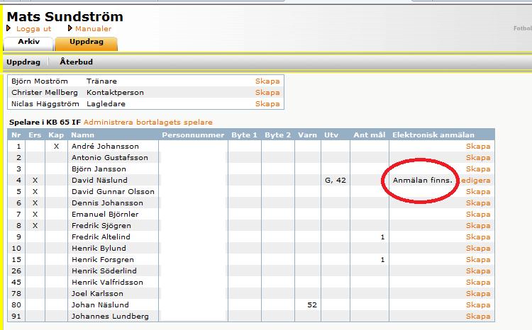 till matchrapporten och då ser