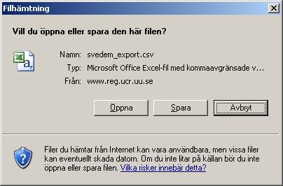 Välj typ av rapport (Grundregistreringar eller Uppföljningar) och fyll i vilken datumperiod rapporten ska omfatta samt om rapporten ska omfatta alla registreringar, endast klarmarkerade eller endast