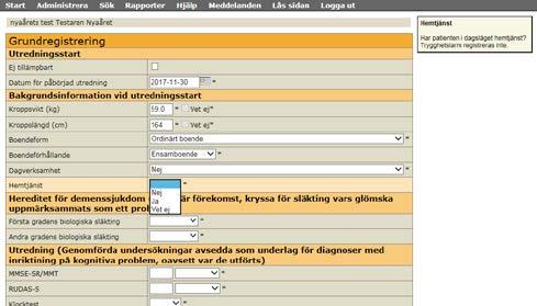 fylla i en kryssruta kan mellanslagstangenten användas när rutan är markerad. När muspekaren läggs på en variabel, se Bild 5, så kommer en hjälptext upp, se pil.