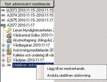 Om mer än 7 kalenderdagar har förflutit sedan utebliven utskrivning aviserats skall ny Kallelse + underlag aviseras samt ny vårdplanering genomföras.