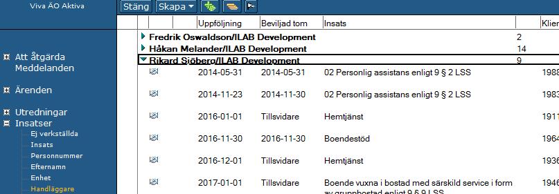 Handledning Myndighet SoL/LSS 21 När beställningen sparas får man frågan om den ska låsas. Om man svarar Ja låses beställningen och skickas till vald resurs. Notera!